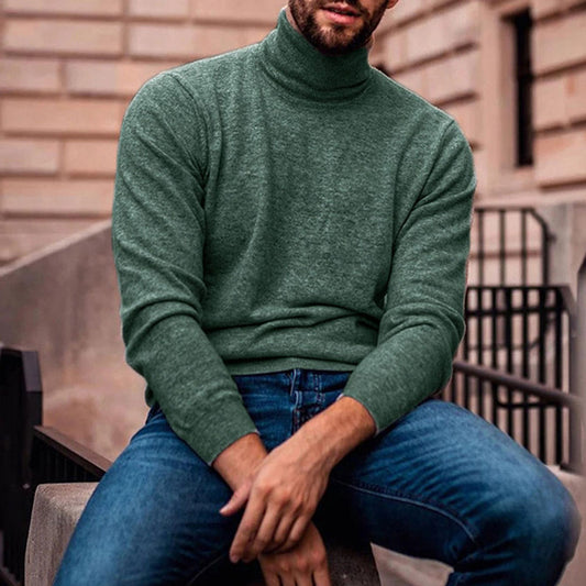 Standard Plain Turtleneck Straight Men's Sweater