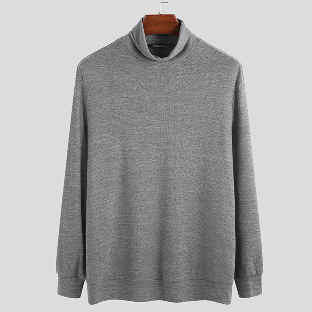 Standard Plain Turtleneck Straight Men's Sweater