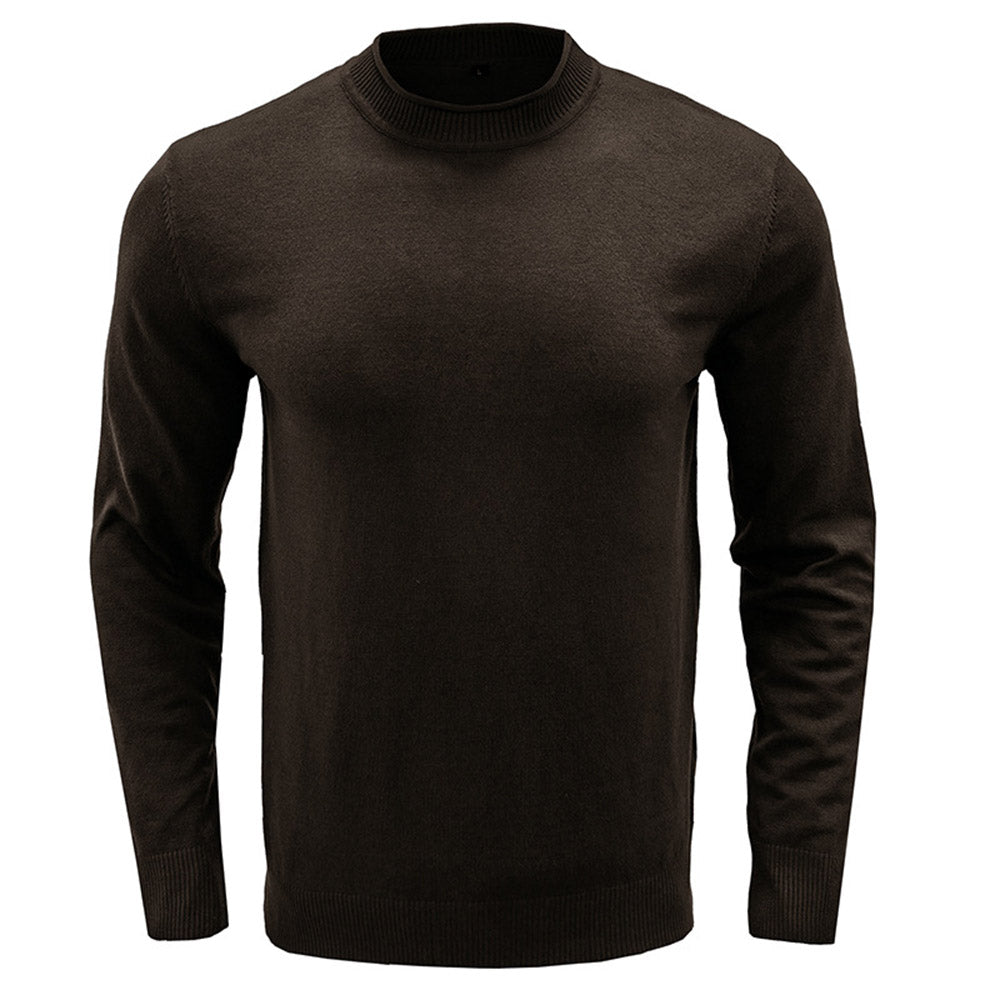 Round Neck Plain Standard Winter Men's Sweater