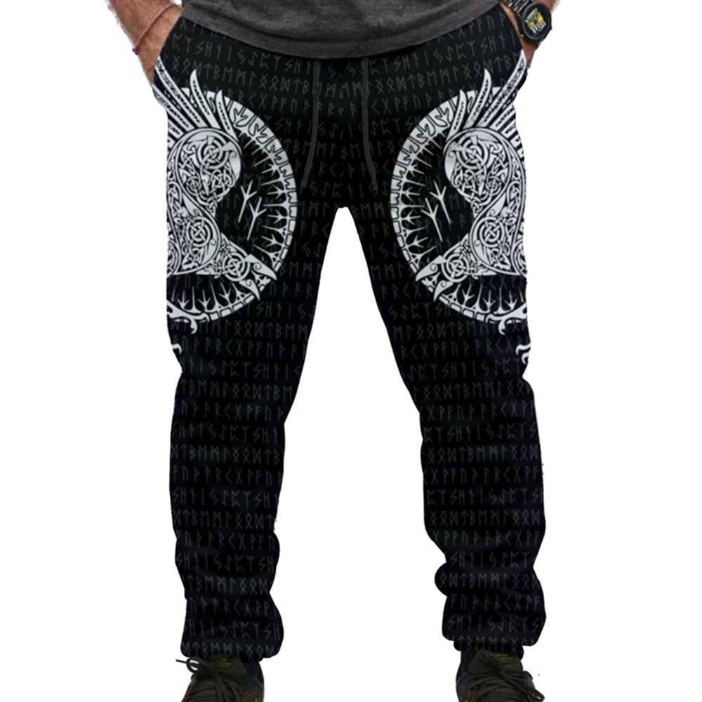 Viking Son Of Odin Ravens 3D All Over Printed Men's Casual Pants