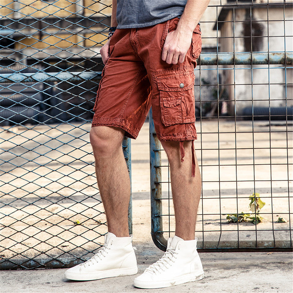 Plain Straight Lurex Mid Waist Men's Shorts