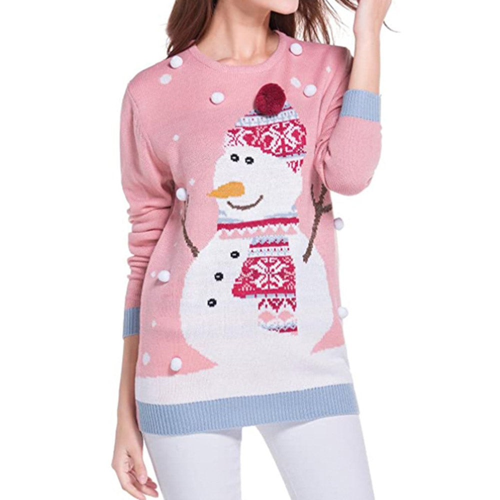 Merry Christmas Sweater | Patchwork Loose Women's Sweater