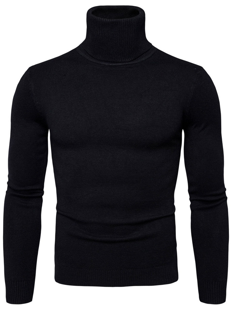 Standard Plain Turtleneck Autumn Men's Sweater