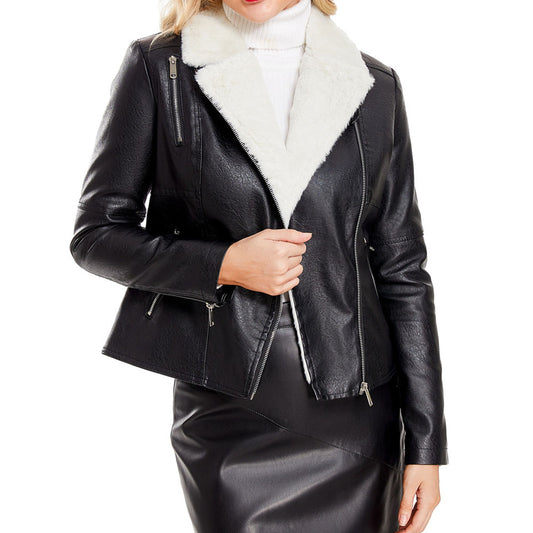 Slim Zipper Standard Winter Women's PU Jacket