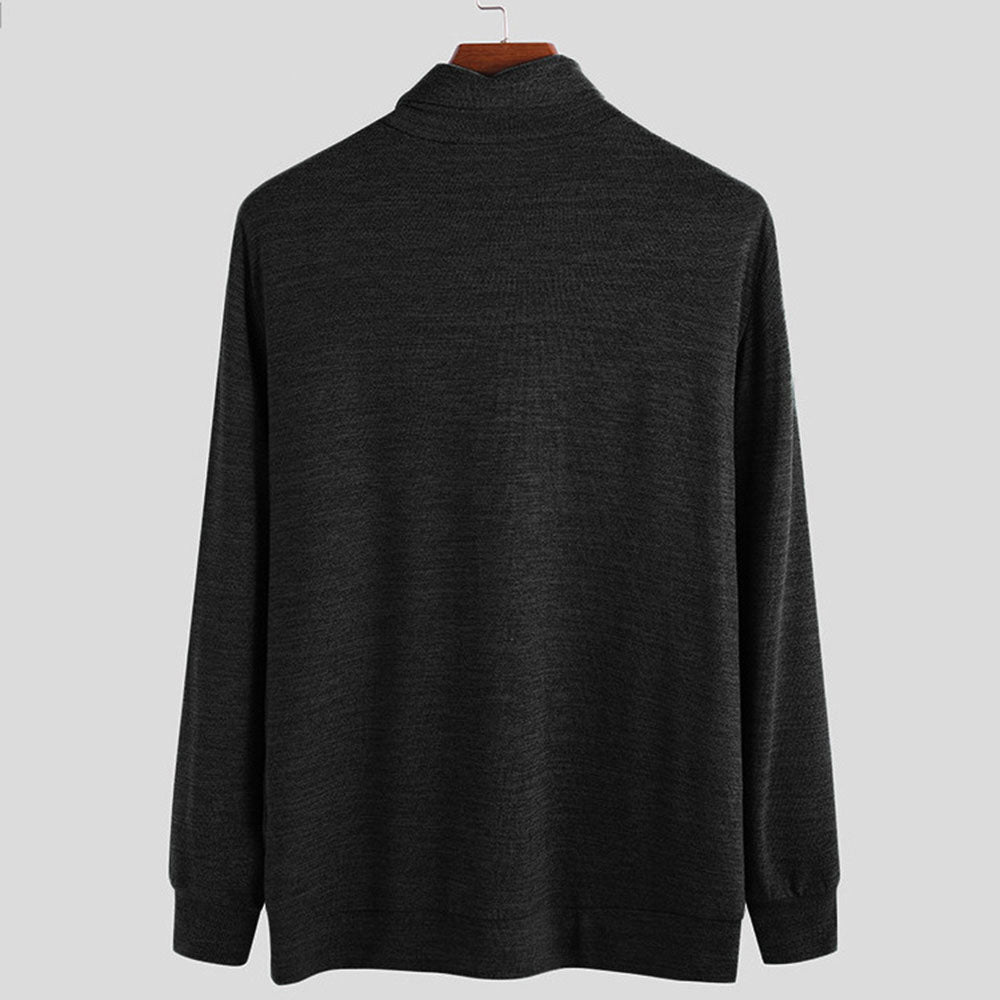 Standard Plain Turtleneck Straight Men's Sweater