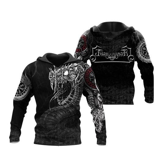 Print Cardigan Zipper Men's Hoodies