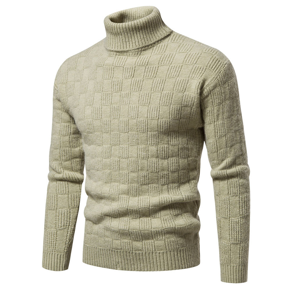 Turtleneck Standard Plain Winter Men's Sweater