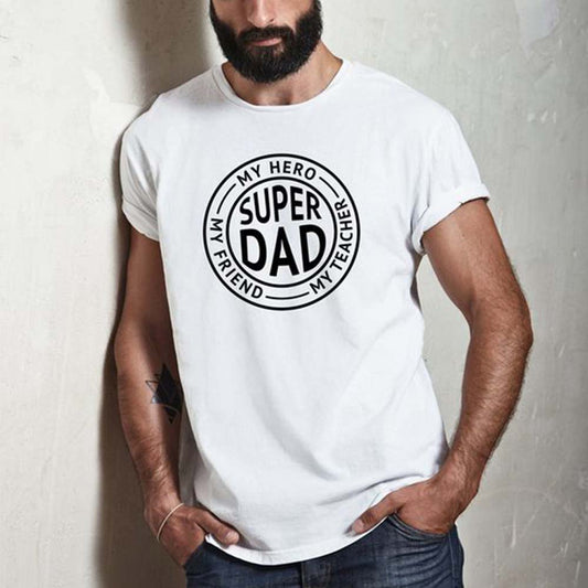 Letter Round Neck Print Loose Men's T-shirt