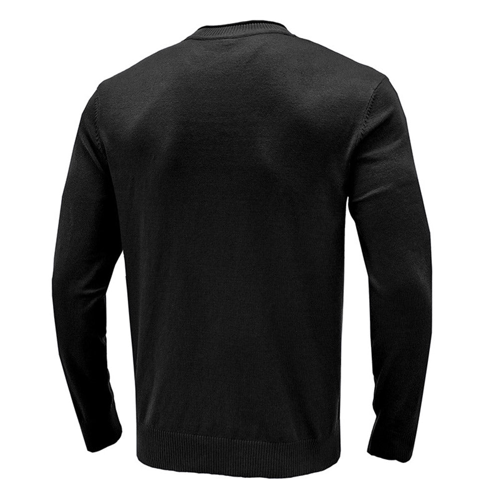 Round Neck Plain Standard Winter Men's Sweater