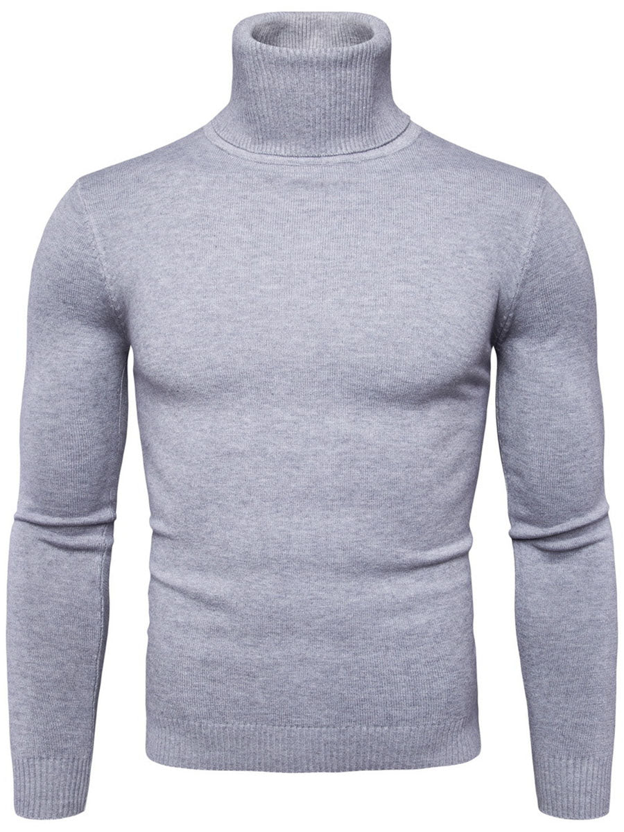 Standard Plain Turtleneck Autumn Men's Sweater