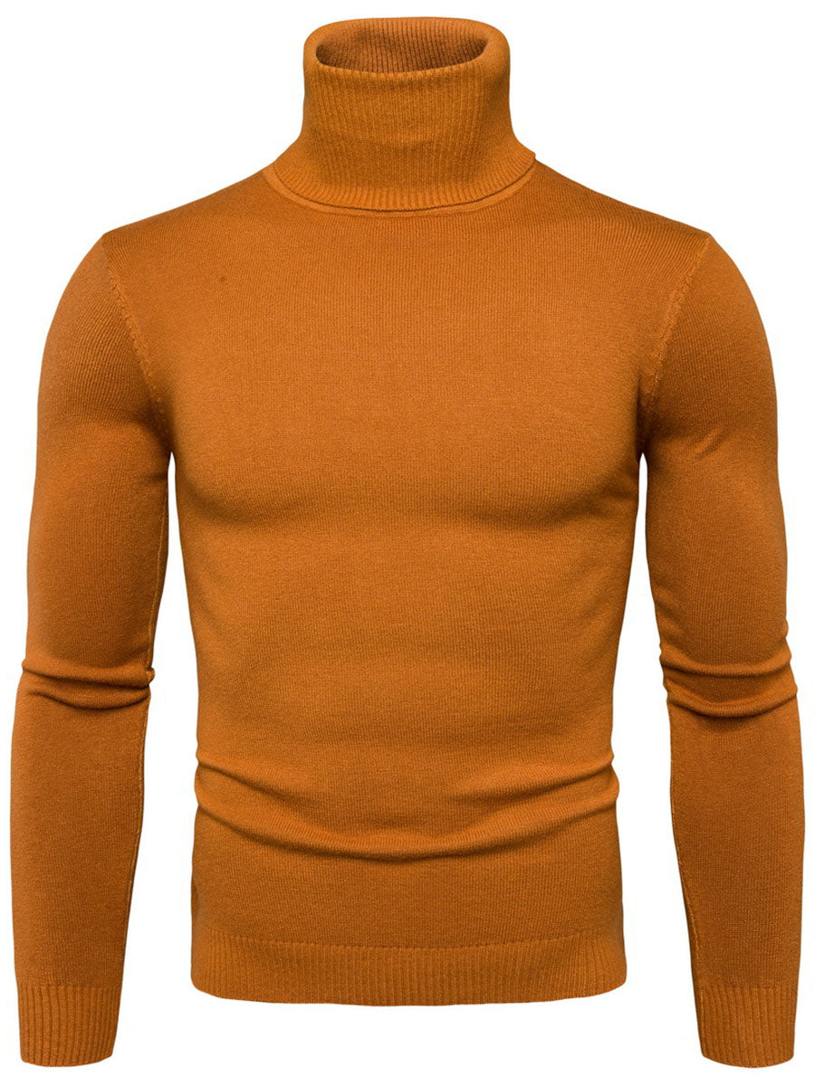 Standard Plain Turtleneck Autumn Men's Sweater