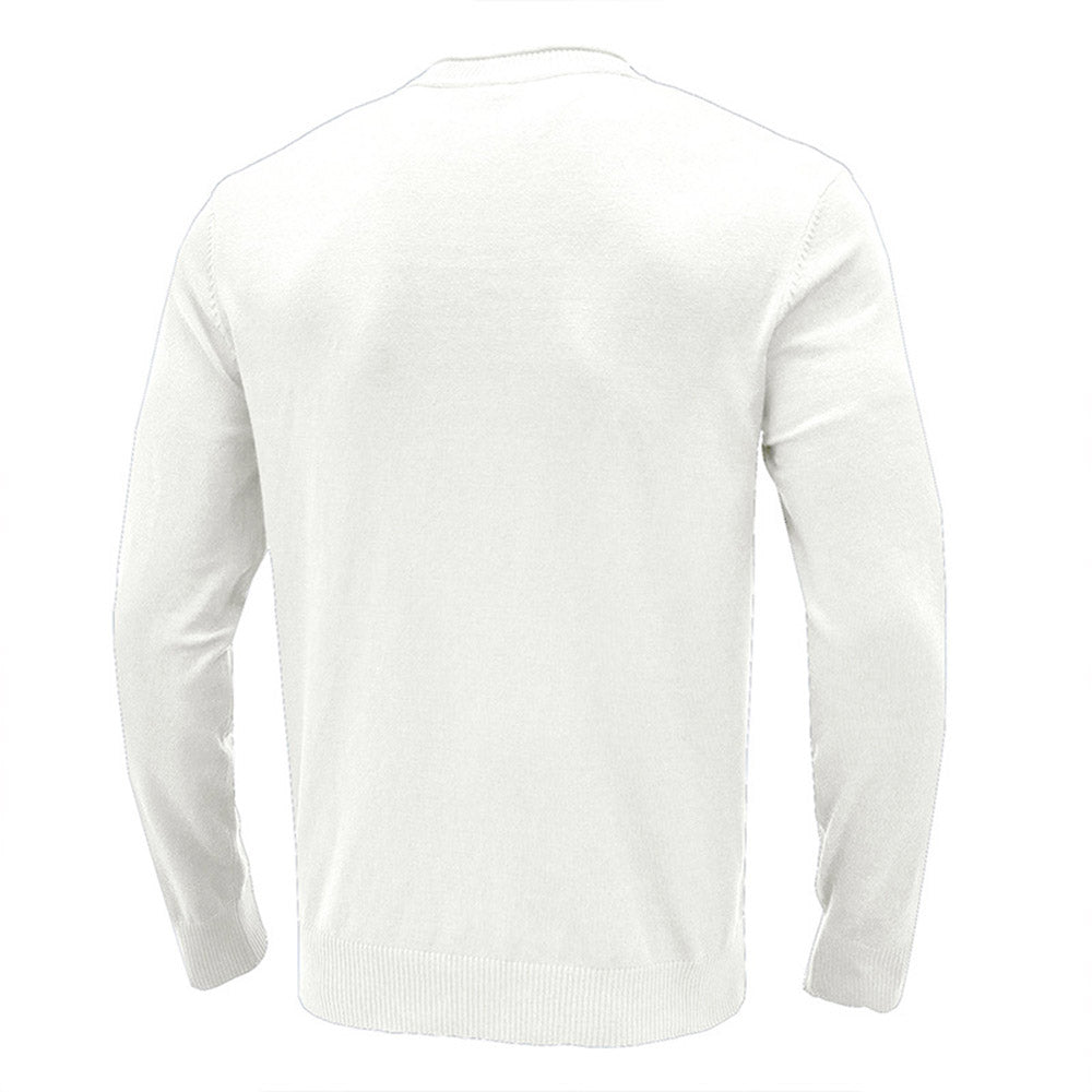 Round Neck Plain Standard Winter Men's Sweater