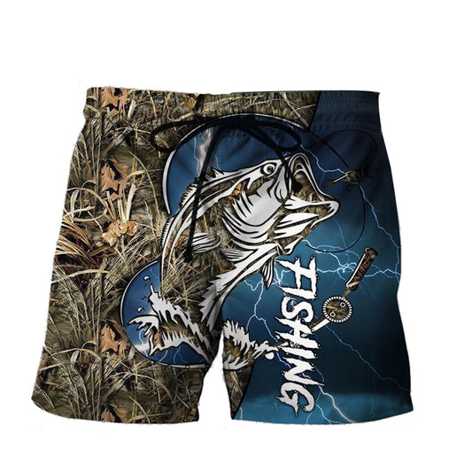 Slim Patchwork Animal Casual Men's Shorts