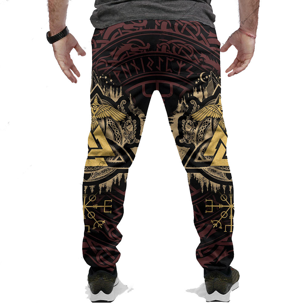 The Raven Of Viking 3D All Over Printed Men's Casual Pants