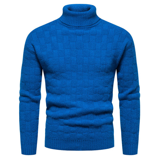 Turtleneck Standard Plain Winter Men's Sweater