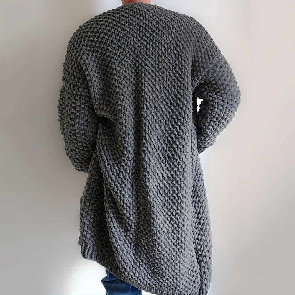 Button Plain Long Fall Men's Sweater