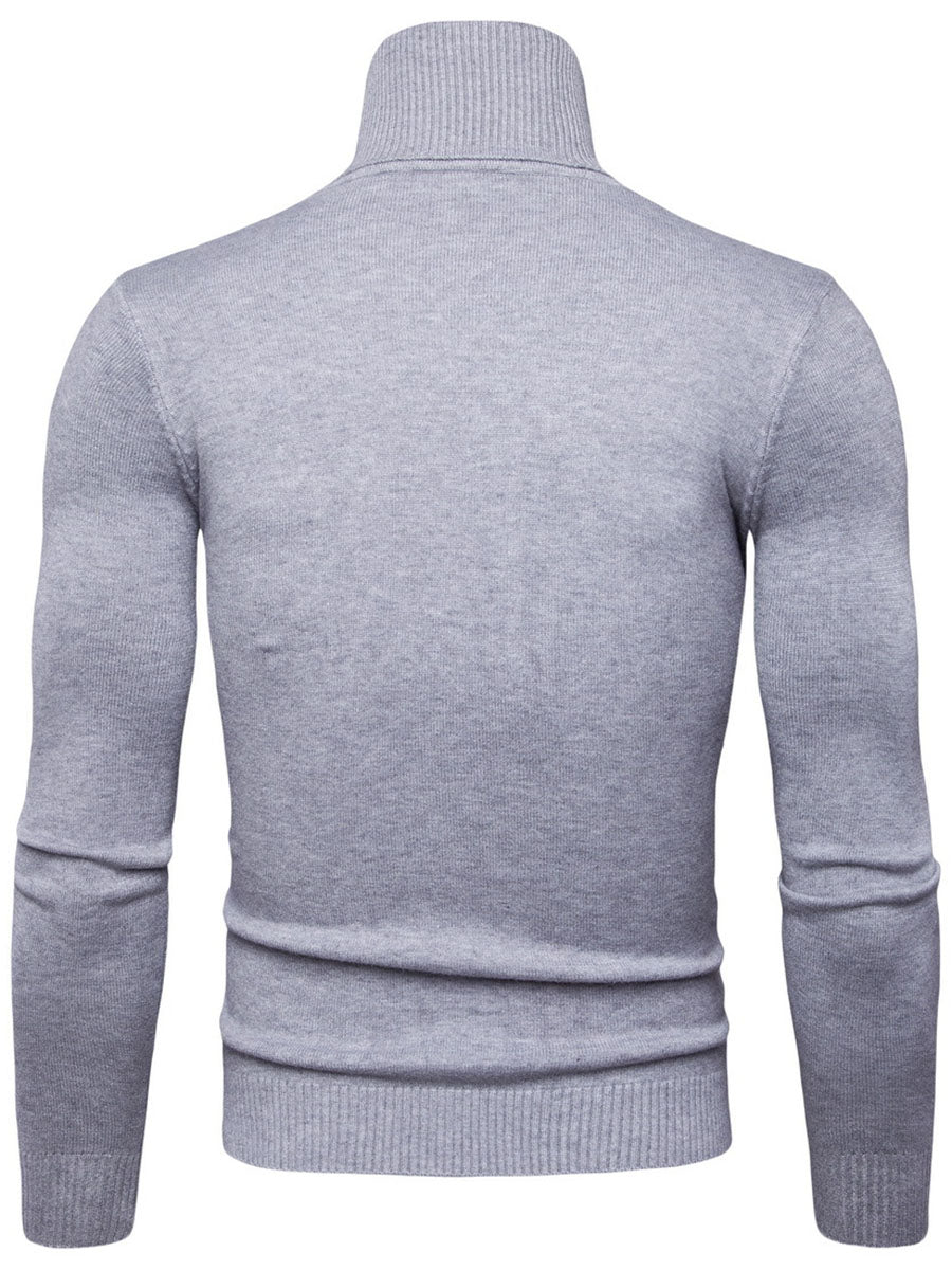 Standard Plain Turtleneck Autumn Men's Sweater