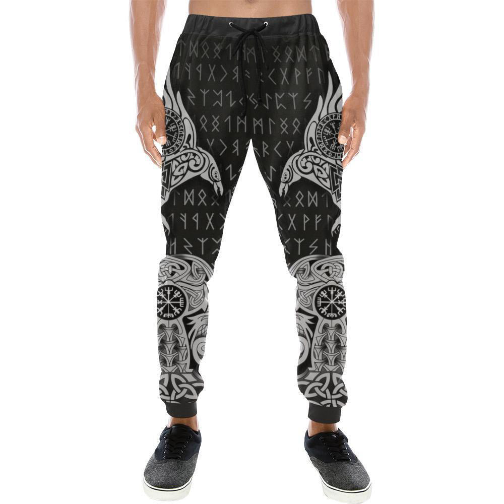 Vikings - The Raven of Odin Tattoo 3D All Over Printed Men's Casual Pants