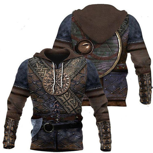 Thick Print Pullover Cartoon Hooded Men's Hoodies