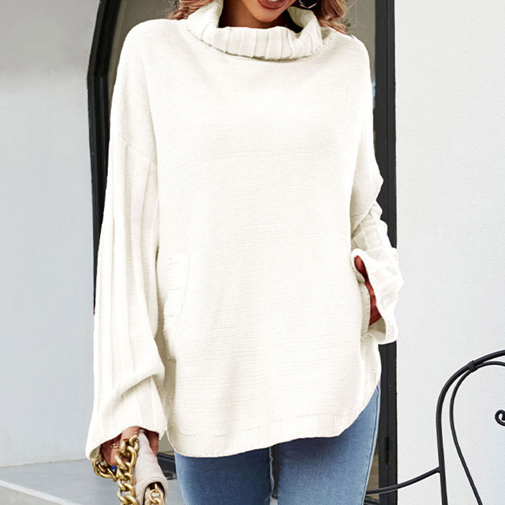 Pocket Regular Long Sleeve Women's Sweater