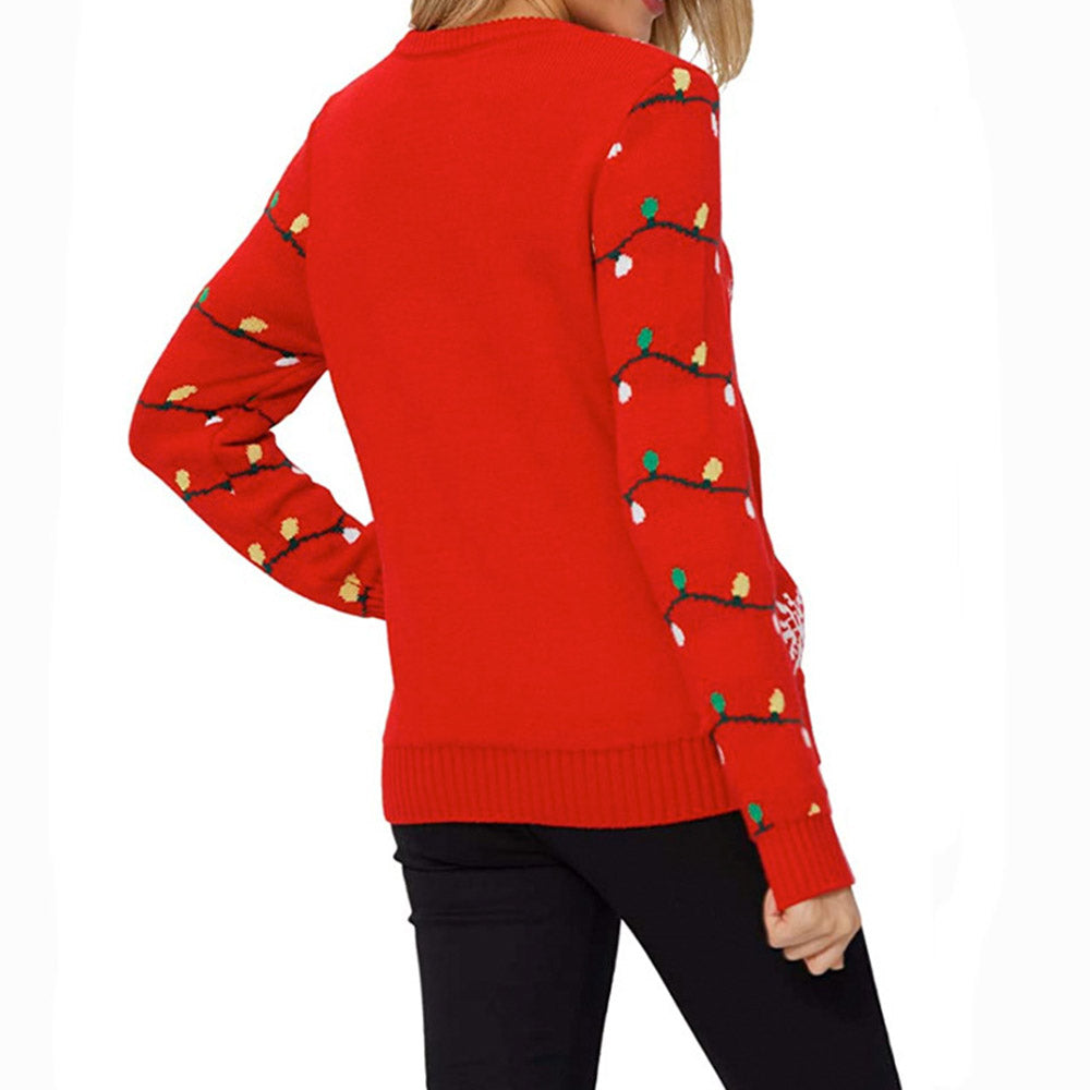 Merry Christmas Sweater | Regular Round Neck Women's Sweater