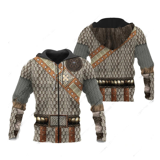 Cardigan Print Fall Men's Hoodies