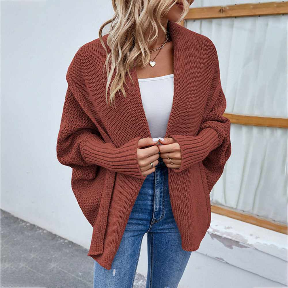 Batwing Sleeve Regular Fall Women's Sweater