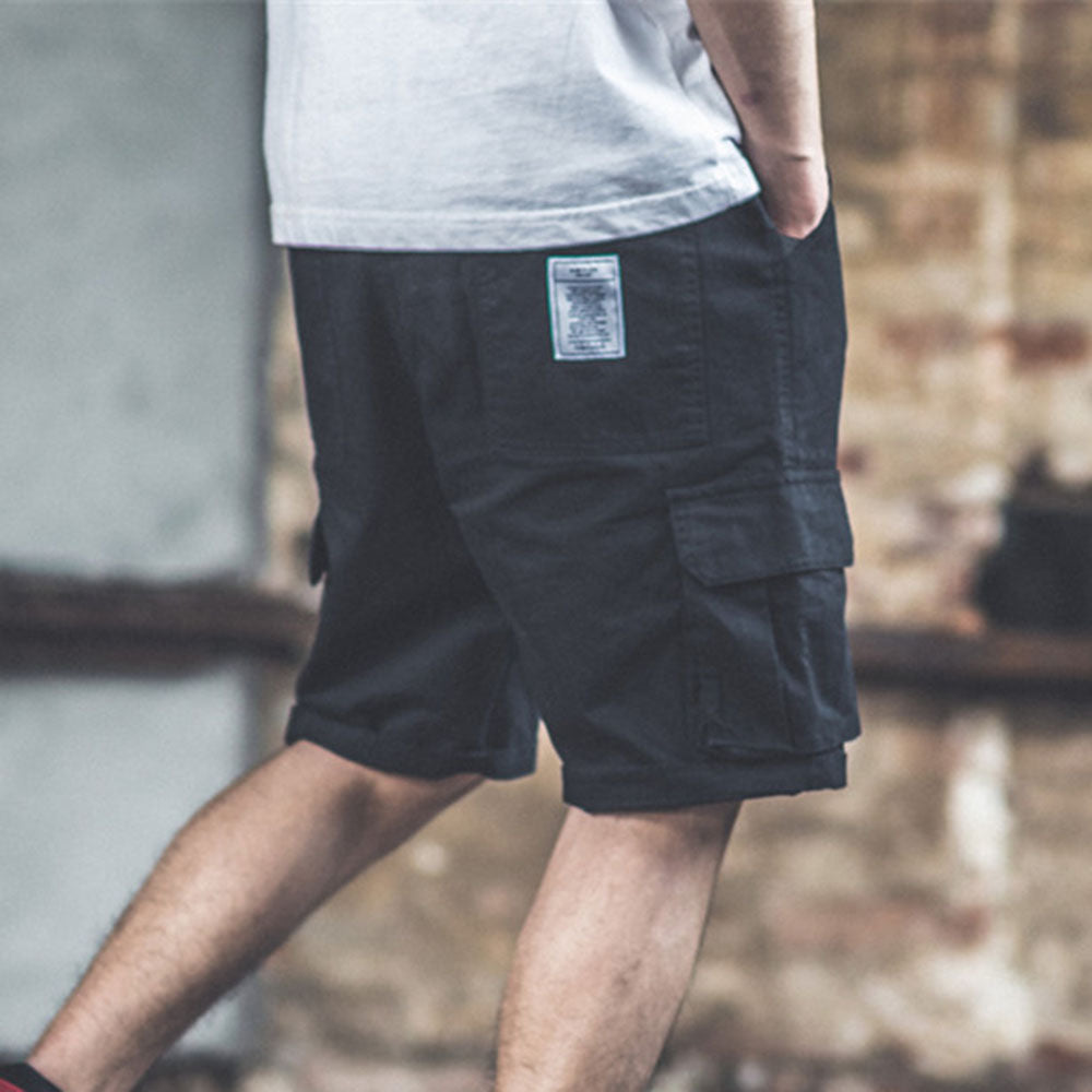 Pocket Letter Straight Lace-Up Men's Shorts