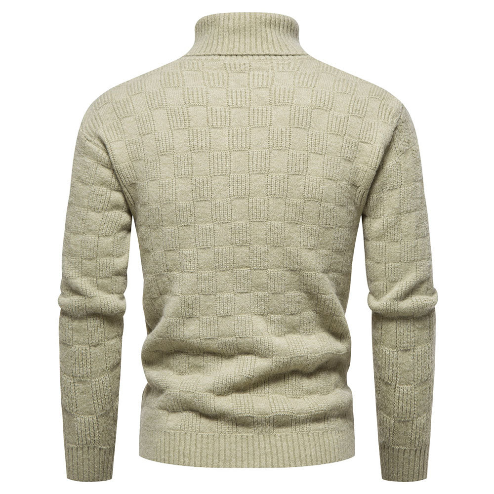 Turtleneck Standard Plain Winter Men's Sweater