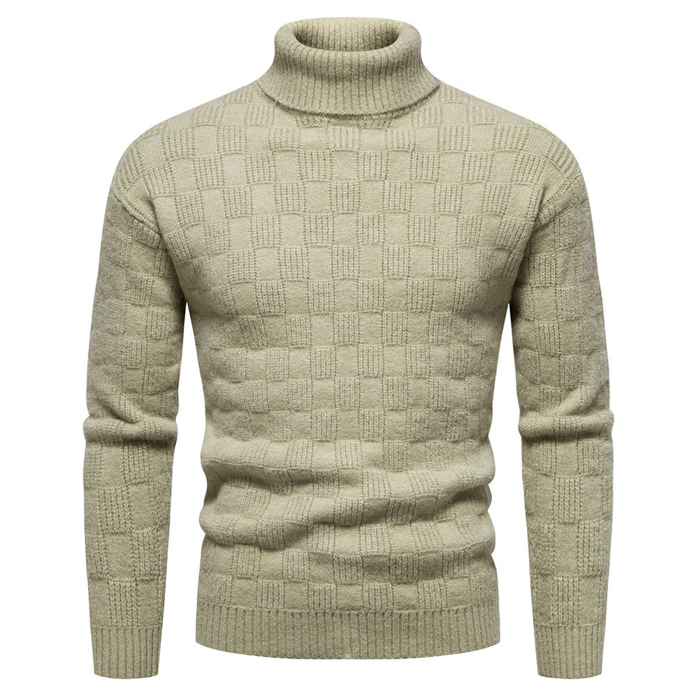 Turtleneck Standard Plain Winter Men's Sweater