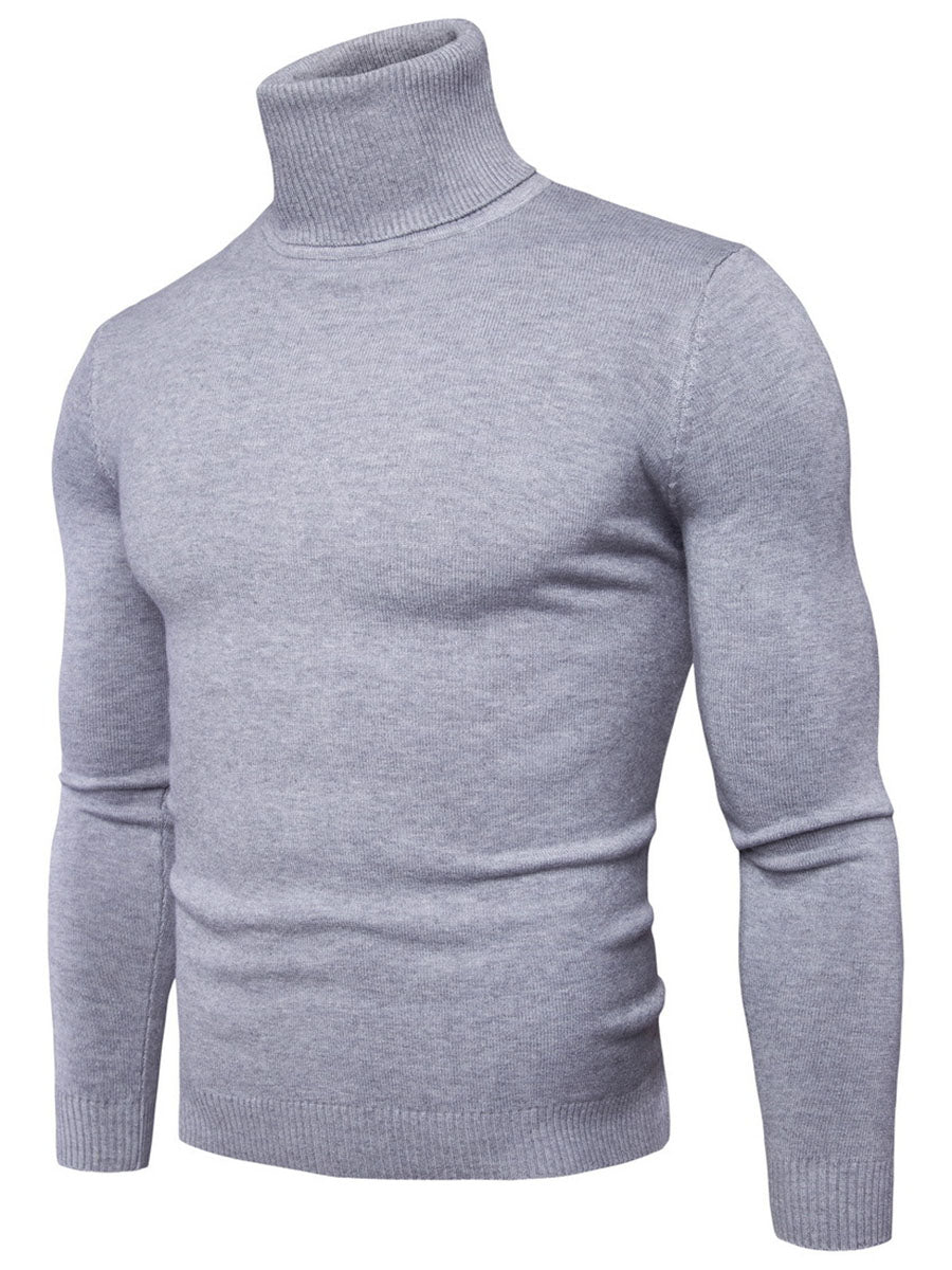 Standard Plain Turtleneck Autumn Men's Sweater