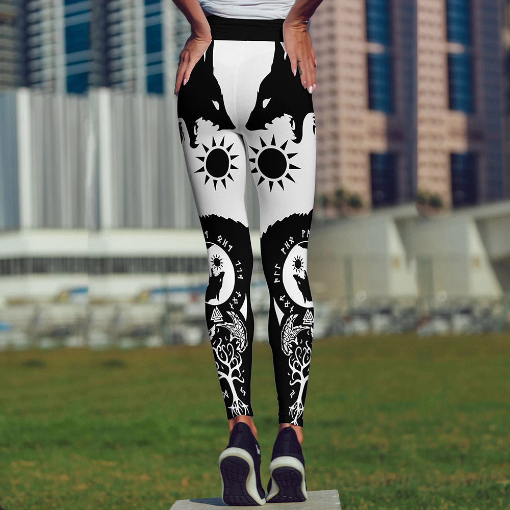 Casual Print Hand Painted Women's Leggings