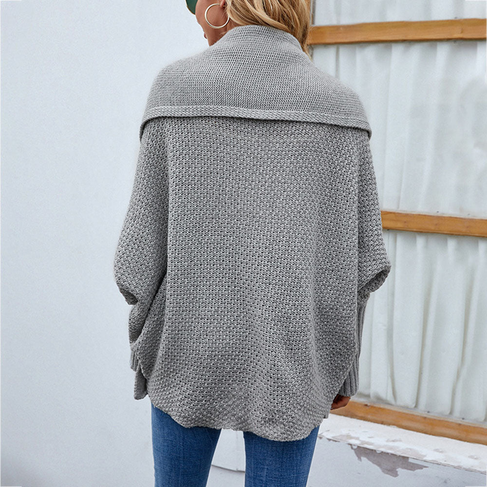 Batwing Sleeve Regular Fall Women's Sweater