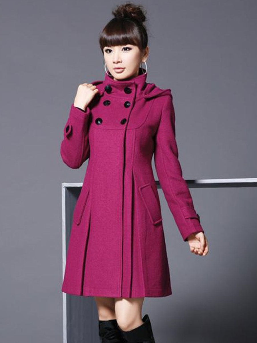 Double-Breasted Slim Winter Women's Overcoat