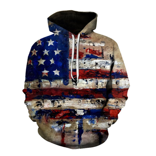 Men's Hoodie Graphic National Flag Hooded Daily Basic Hoodies Sweatshirts