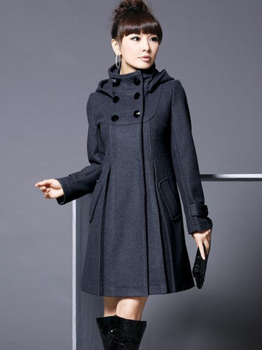 Double-Breasted Slim Winter Women's Overcoat