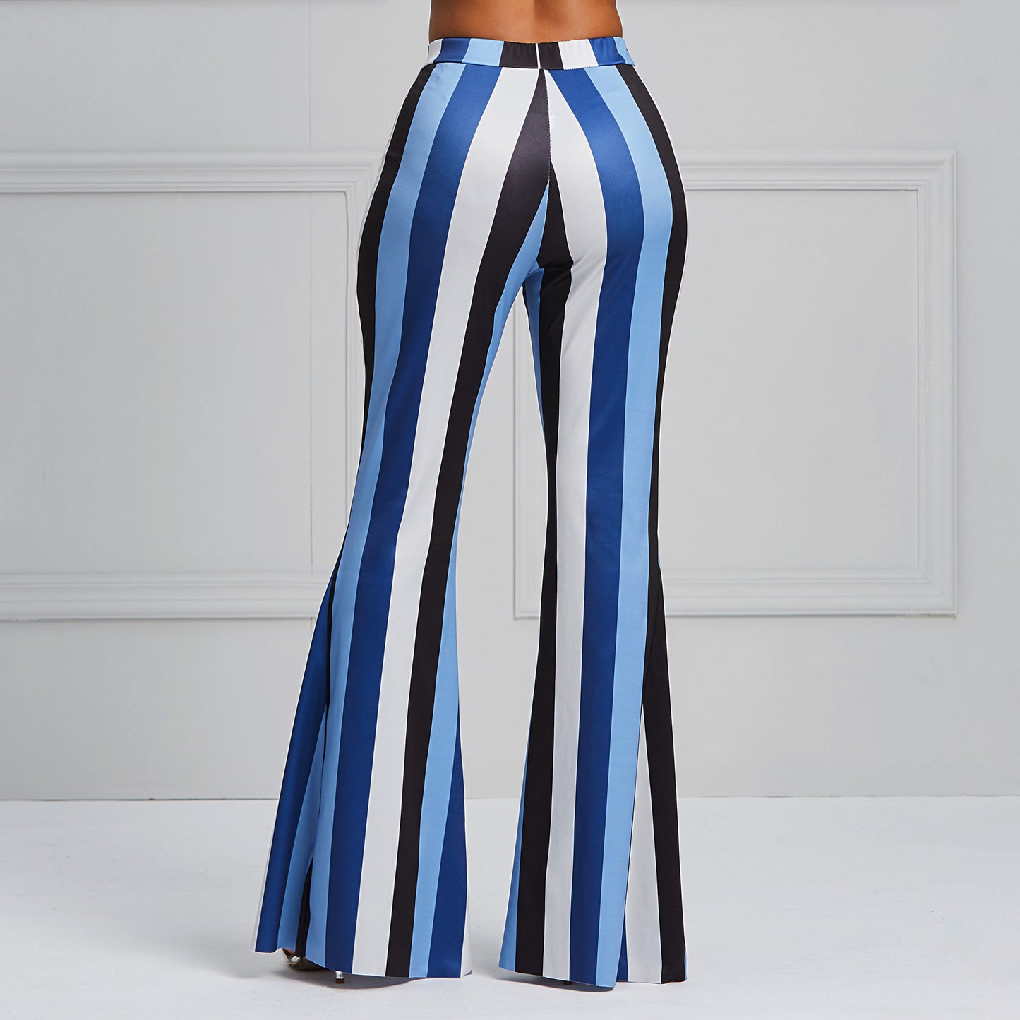 Print Stripe Skinny Full Length Women's Casual Pants