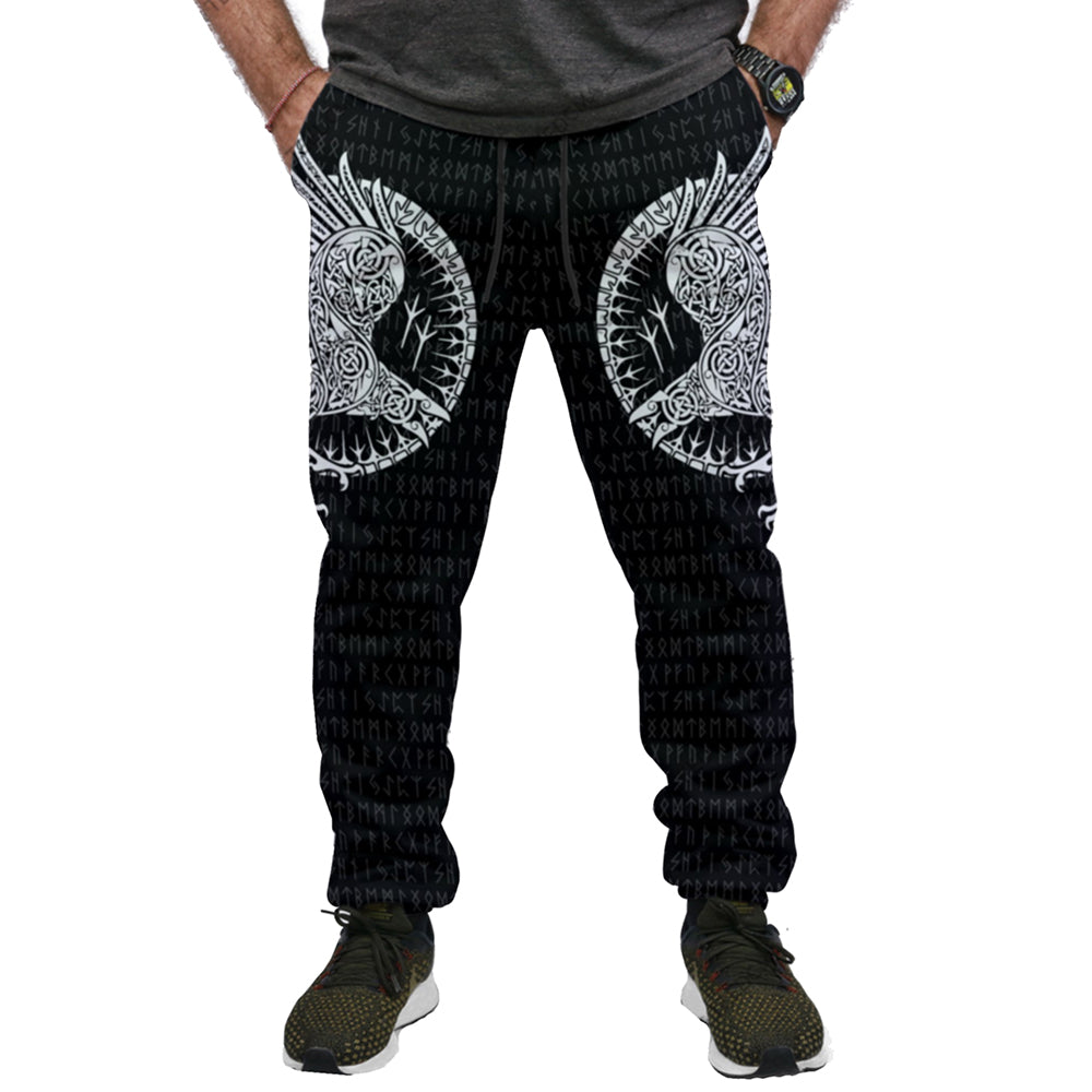 Viking Son Of Odin Ravens 3D All Over Printed Men's Casual Pants