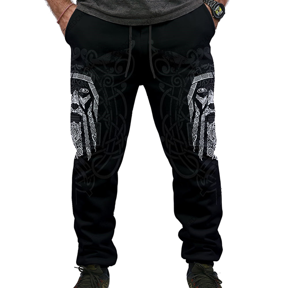 Viking Ravens 3D All Over Printed Men's Casual Pants