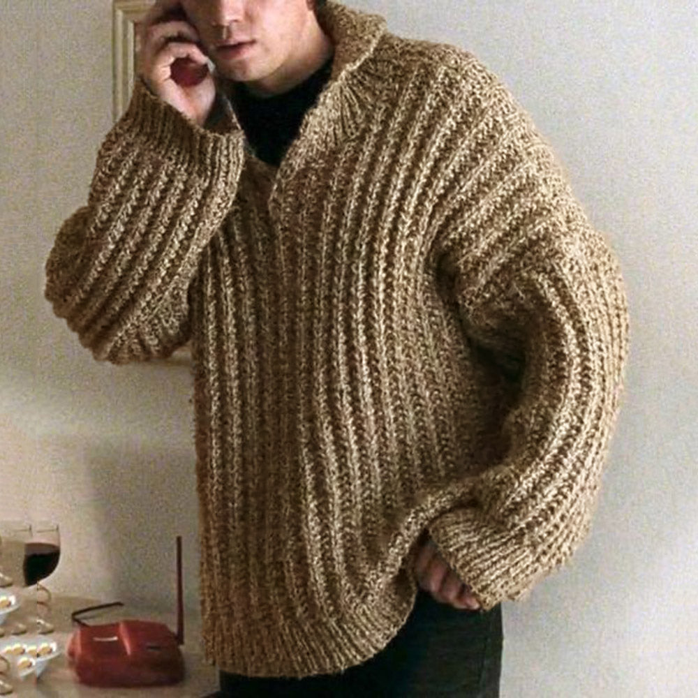 Plain Standard Fall Men's Sweater