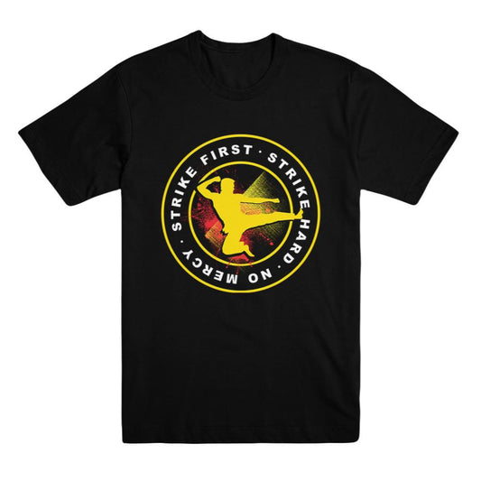 Cobra Kai Strike First Adult Black Tee / T-shirt