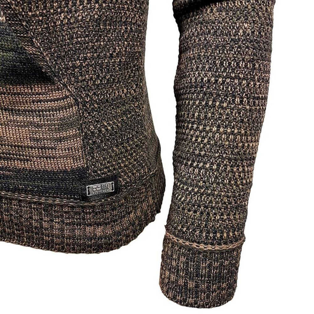 Hooded Camouflage Pocket Standard Slim Men's Sweater