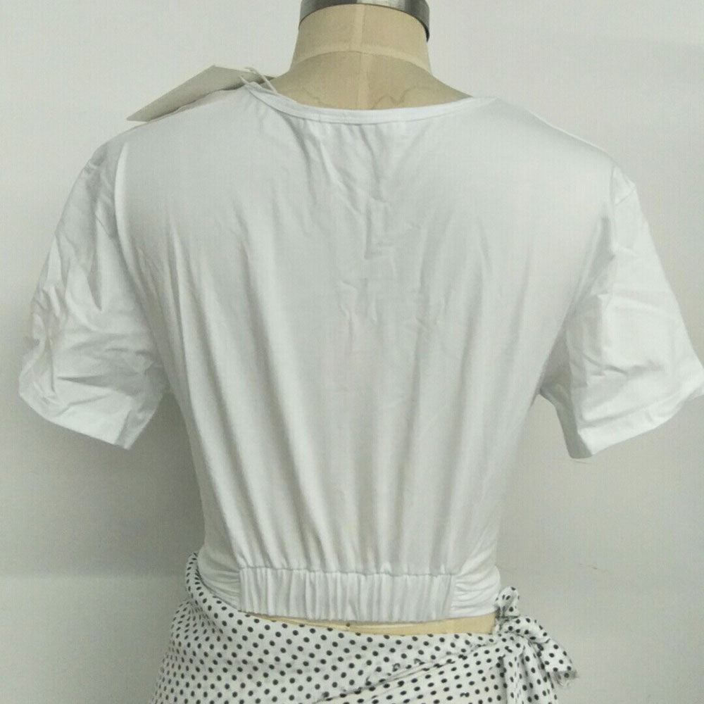Short Sleeve Plain Short Casual Women's T-Shirt