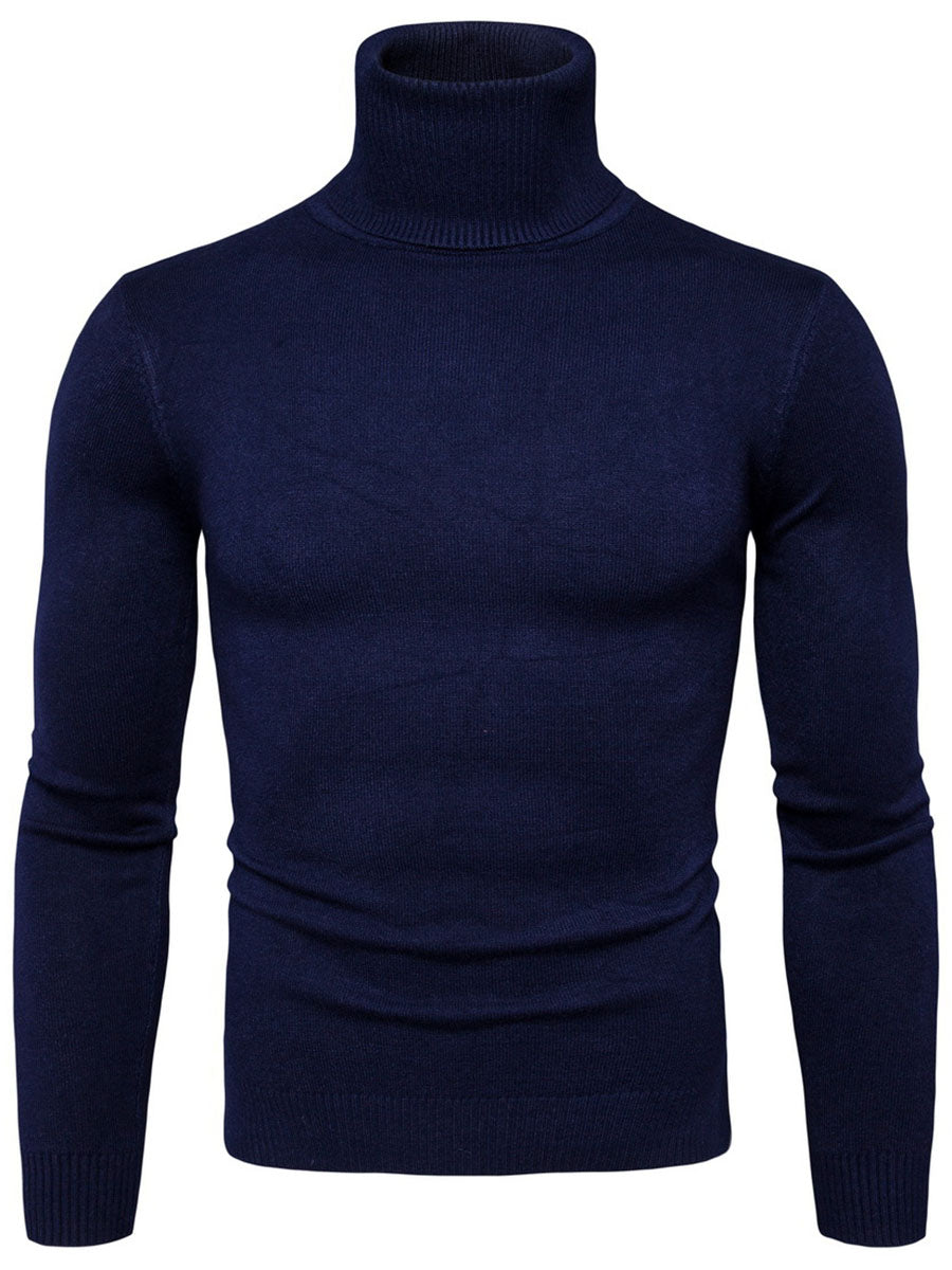 Standard Plain Turtleneck Autumn Men's Sweater