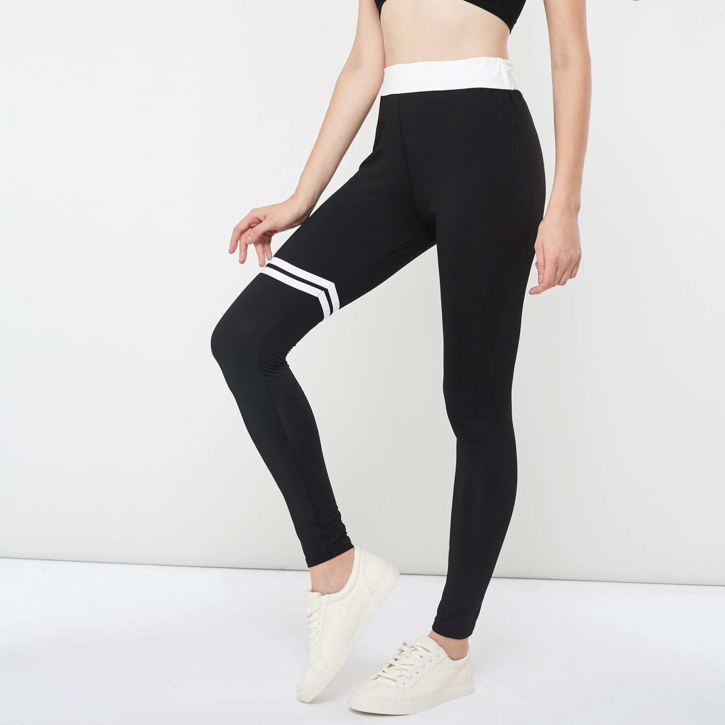 Color Block Casual Women's Leggings