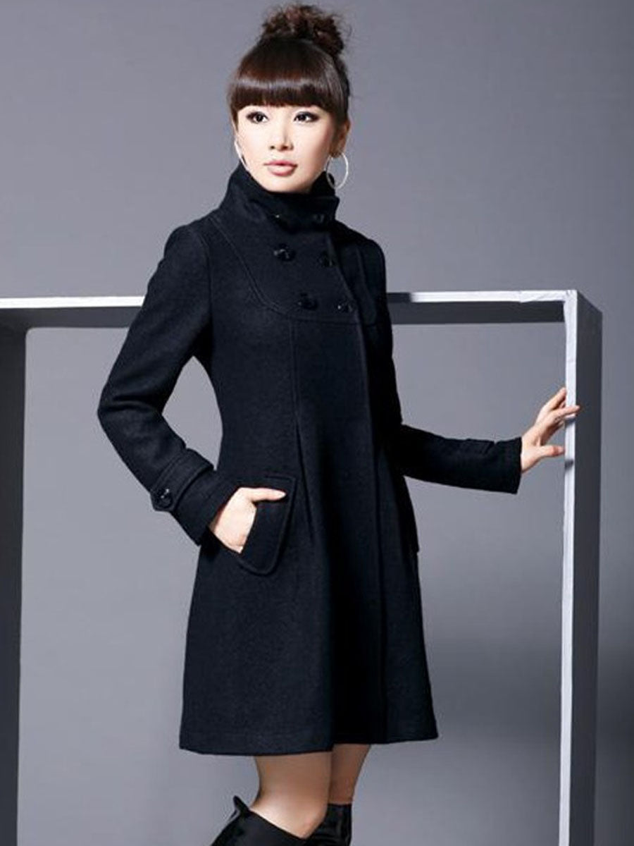 Double-Breasted Slim Winter Women's Overcoat