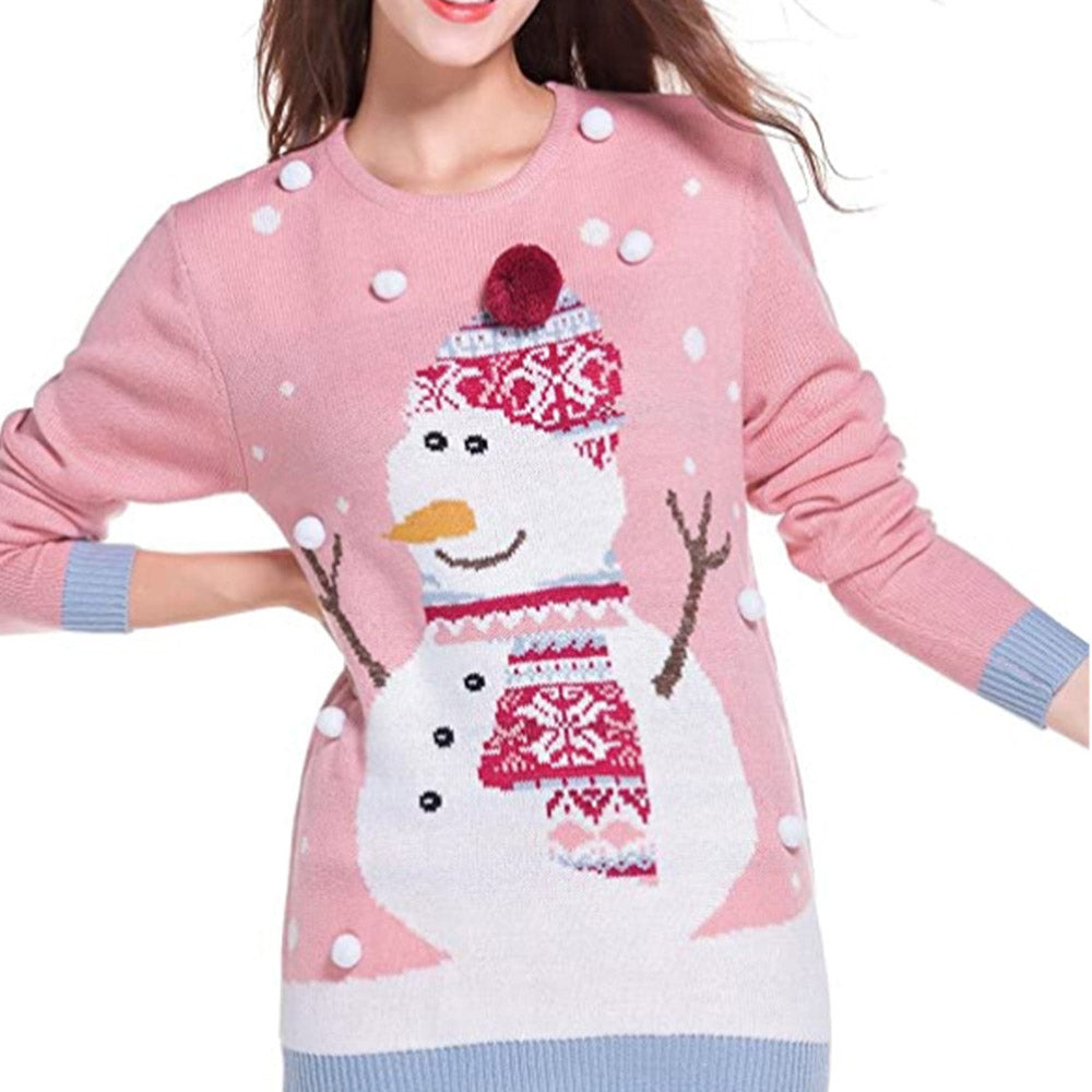 Merry Christmas Sweater | Patchwork Loose Women's Sweater