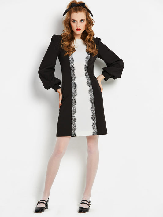 Long Sleeve Knee-Length A-Line Women's Dress