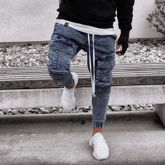 Pencil Pants Worn Casual Men's Jeans