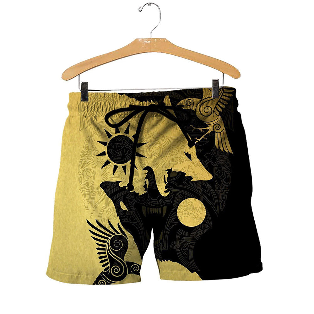 Wolf 3D All Over Printed Men's Shorts